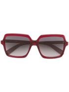 Saint Laurent Eyewear Oversized Square Frame Sunglasses - Red