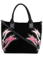 Pinko Square Embroided Tote Bag - Black