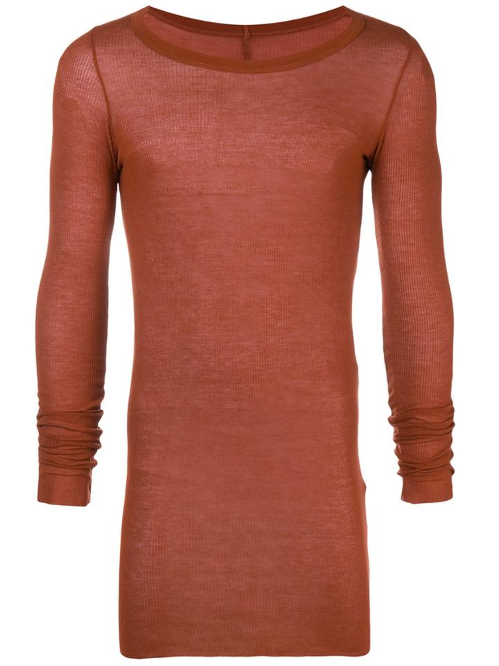 Rick Owens Round Neck Sweatshirt - Brown