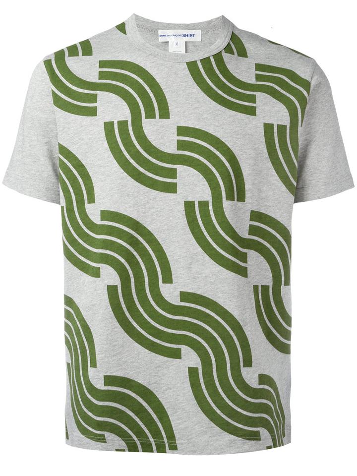 Comme Des Garçons Shirt Printed T-shirt, Men's, Size: Large, Grey, Cotton