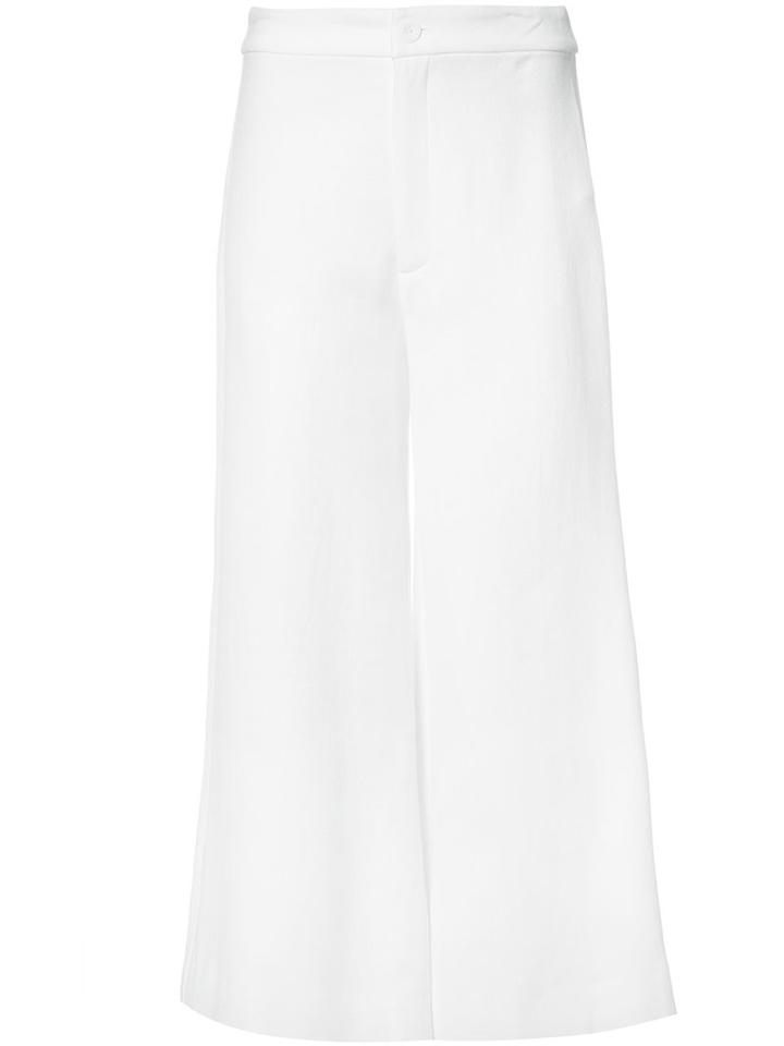 Rodebjer Cropped Trousers, Women's, Size: Medium, White, Viscose/cotton/spandex/elastane