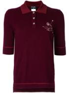 Chanel Vintage Cashmere Polo Shirt - Red