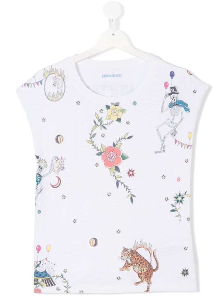 Zadig & Voltaire Kids Teen Printed T-shirt - White