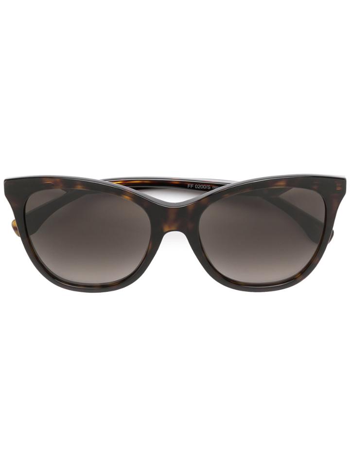 Fendi Eyewear Oversized Sunglasses - Brown