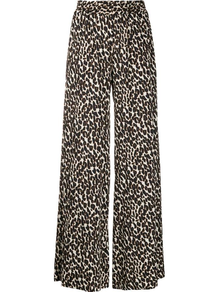 La Doublej Leopard Print Palazzo Pants - Neutrals