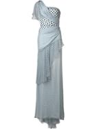 J. Mendel Dots Prints Layered Dress, Women's, Size: 2, Silk