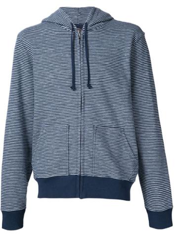 Rrl Striped Zipped Hoodie