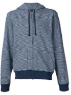 Rrl Striped Zipped Hoodie
