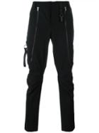 Marcelo Burlon County Of Milan 'lake' Trousers, Men's, Size: 52, Black, Cotton/polyamide/spandex/elastane
