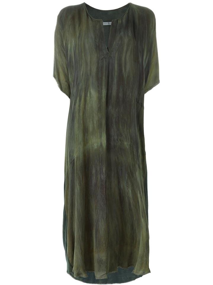 Raquel Allegra Tie-dye Kaftan Dress, Women's, Size: 1, Green, Silk