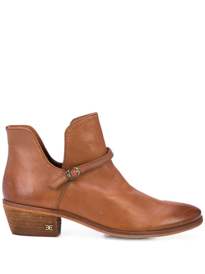 Sam Edelman Cut Out Ankle Boot - Brown