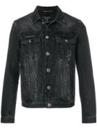 Philipp Plein Distressed Denim Jacket - Black