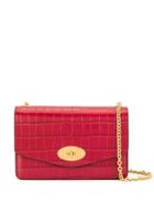 Mulberry Small Darley Shiny Crocodile Effect Bag - Pink
