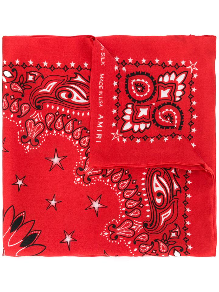 Amiri Silk Bandana - Red
