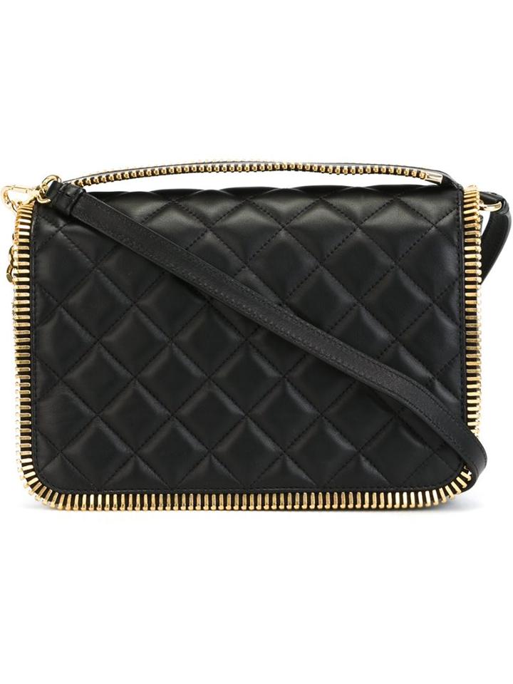 Moschino Zipped Trim Tote, Women's, Black