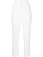 Alexander Mcqueen Crepe Tapered Trousers - White