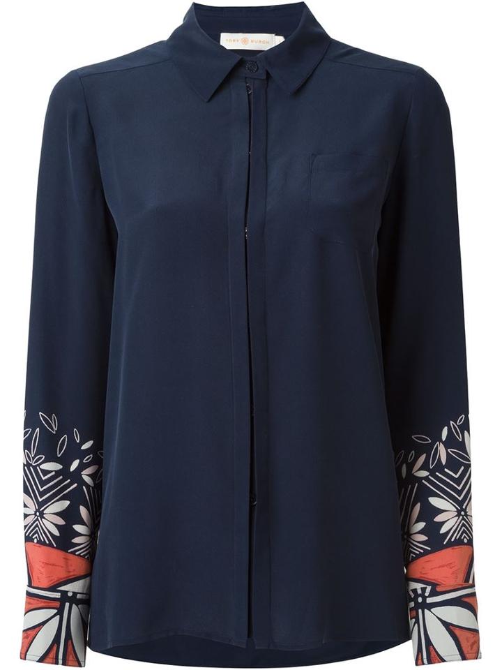 Tory Burch Printed Sleeve Shirt