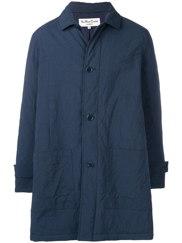 Ymc Single-brested Coat - Blue