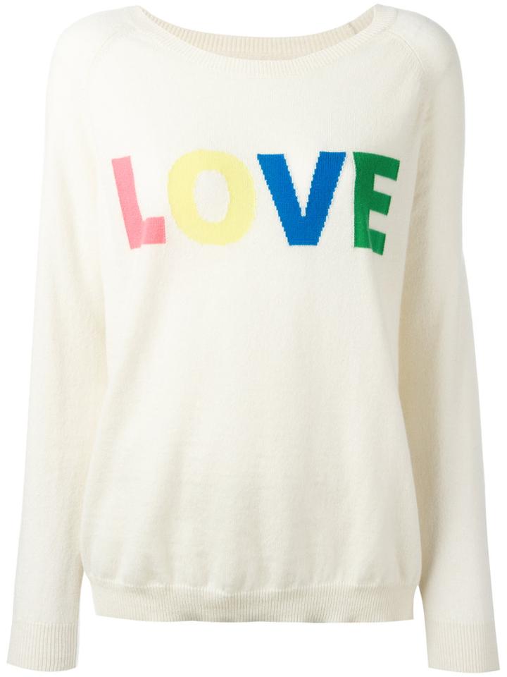 Chinti And Parker Cashmere Love Jumper, Women's, Size: Medium, White, Cashmere