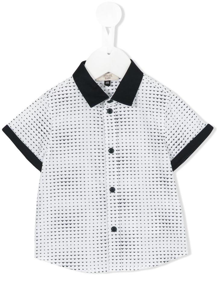 Armani Junior - Mini Logo Print Shirt - Kids - Cotton/spandex/elastane - 36 Mth, Toddler Unisex, White, Cotton/spandex/elastane