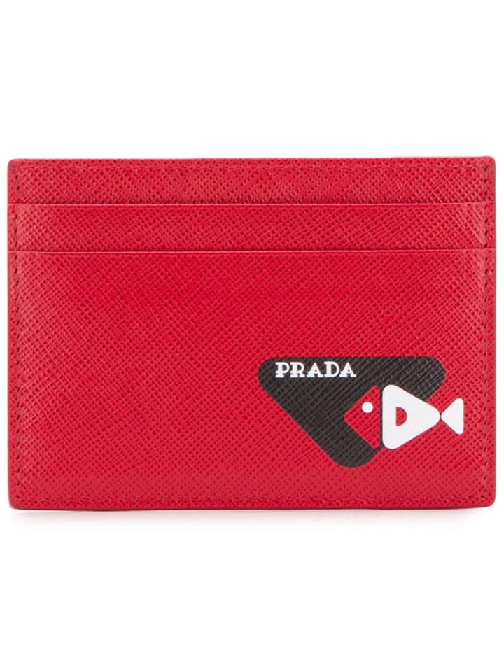 Prada Logo Cardholder - Red