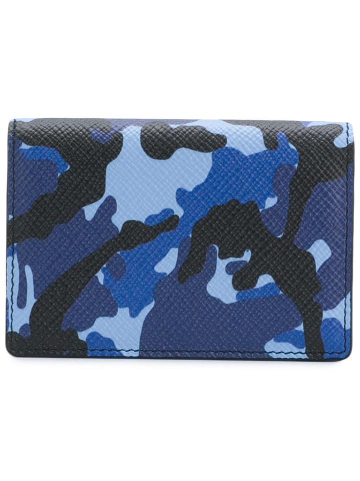 Smythson Camouflage Wallet - Blue