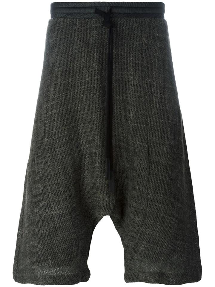 Lost & Found Ria Dunn Drop Crotch Track Shorts - Black