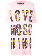 Love Moschino Cheerleader Logo T-shirt Dress - Pink