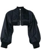 Comme Des Garçons Noir Kei Ninomiya Cropppd Bomber Jacket - Black