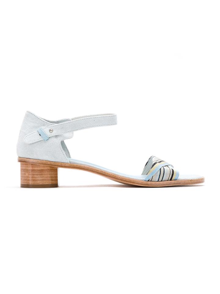 Sarah Chofakian Low Heel Sandals - Blue