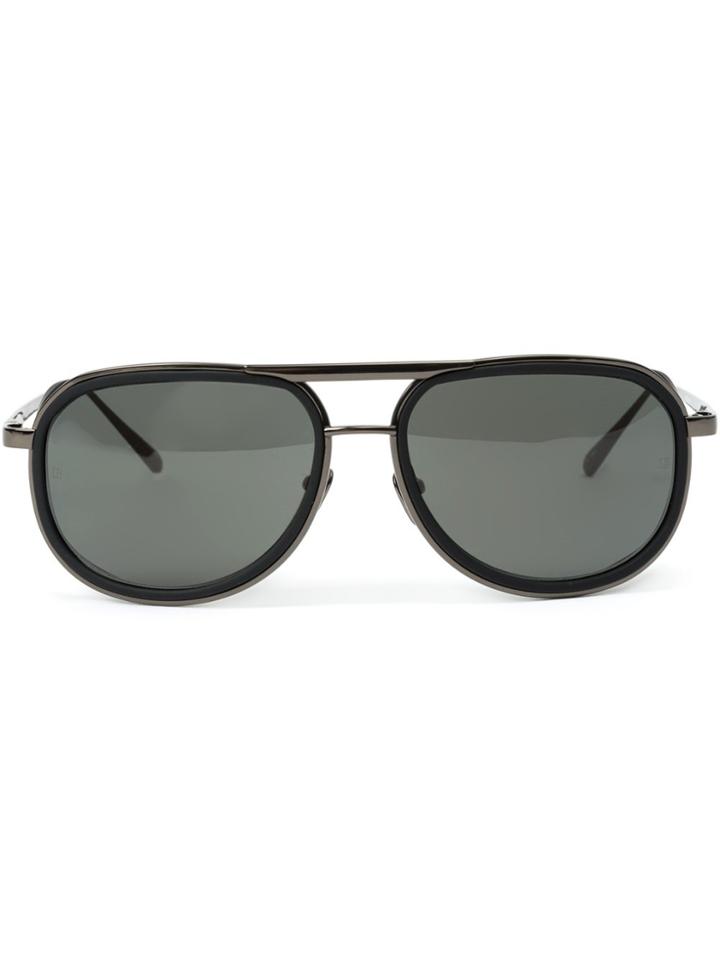 Linda Farrow '236' Sunglasses - Black