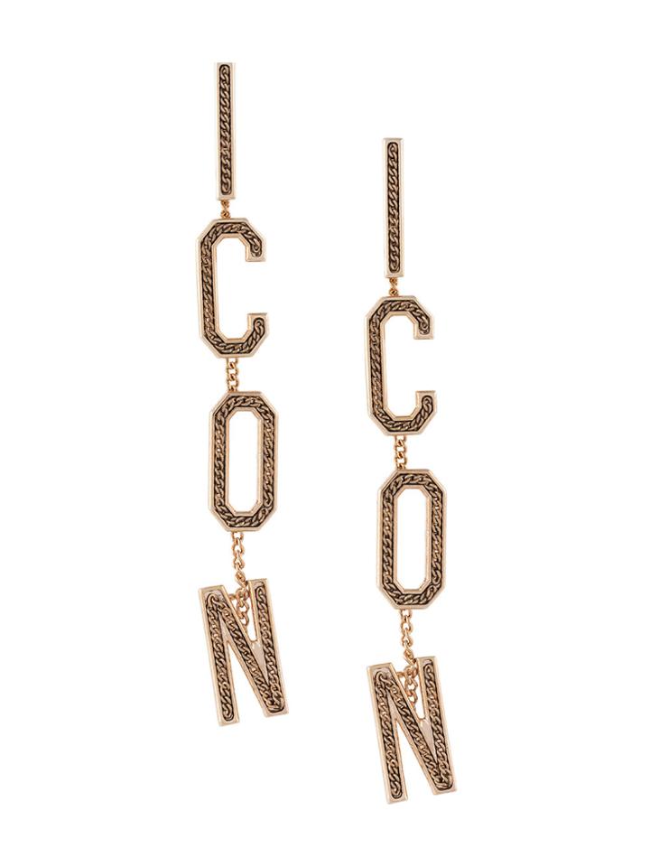 Dsquared2 Icon Drop Earrings - Metallic