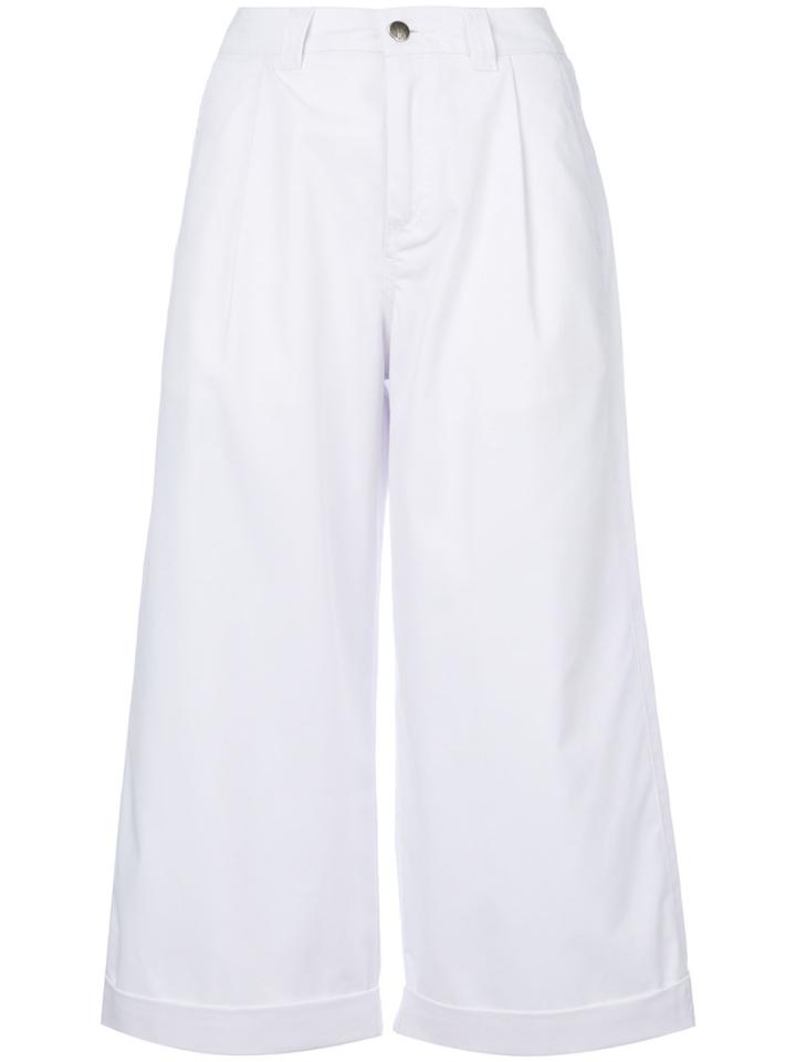 Société Anonyme Cropped Wide Leg Trousers - White