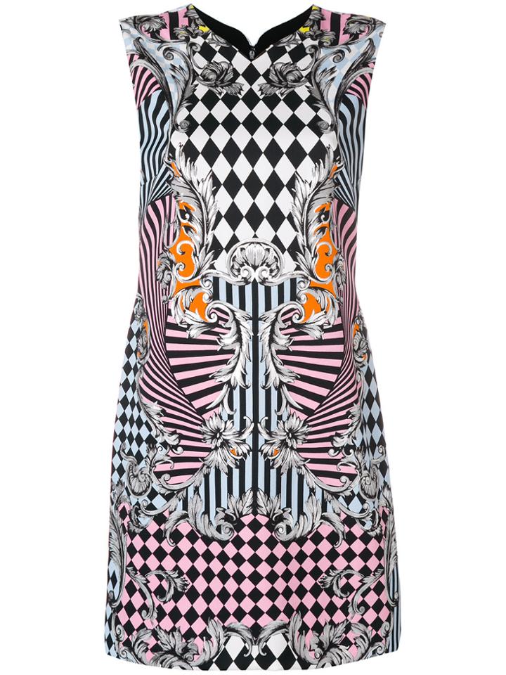 Versace Signature Print Dress - Multicolour