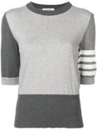 Thom Browne 4-bar Fun-mix Cotton Tee - Grey