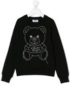 Moschino Kids Teen Stitch Teddy Sweatshirt - Black