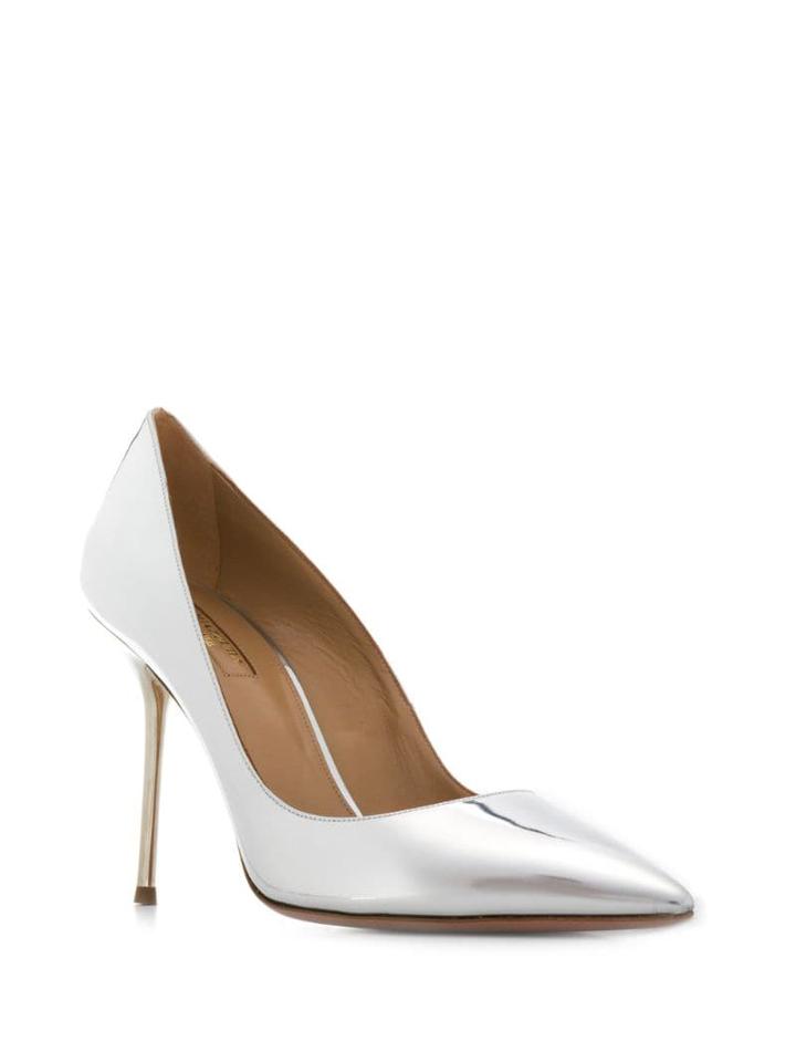 Aquazzura Purist 95 Pumps - Silver