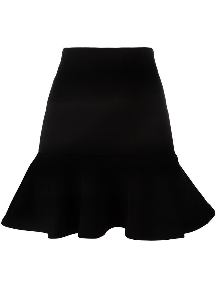 Mcq Alexander Mcqueen Peplum Mini Skirt, Women's, Size: Large, Black, Polyamide/polyester/spandex/elastane