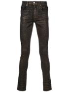 Amiri Leopard Print Skinny Jeans - Brown