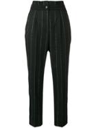 Liu Jo Pinstriped Trousers - Black