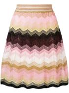 M Missoni Zigzag Pattern Skirt - Pink