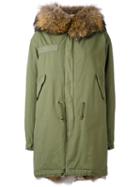 Mr & Mrs Italy - Army Long Parka - Men - Cotton/lamb Skin/polyamide/coyote Fur - S, Green, Cotton/lamb Skin/polyamide/coyote Fur