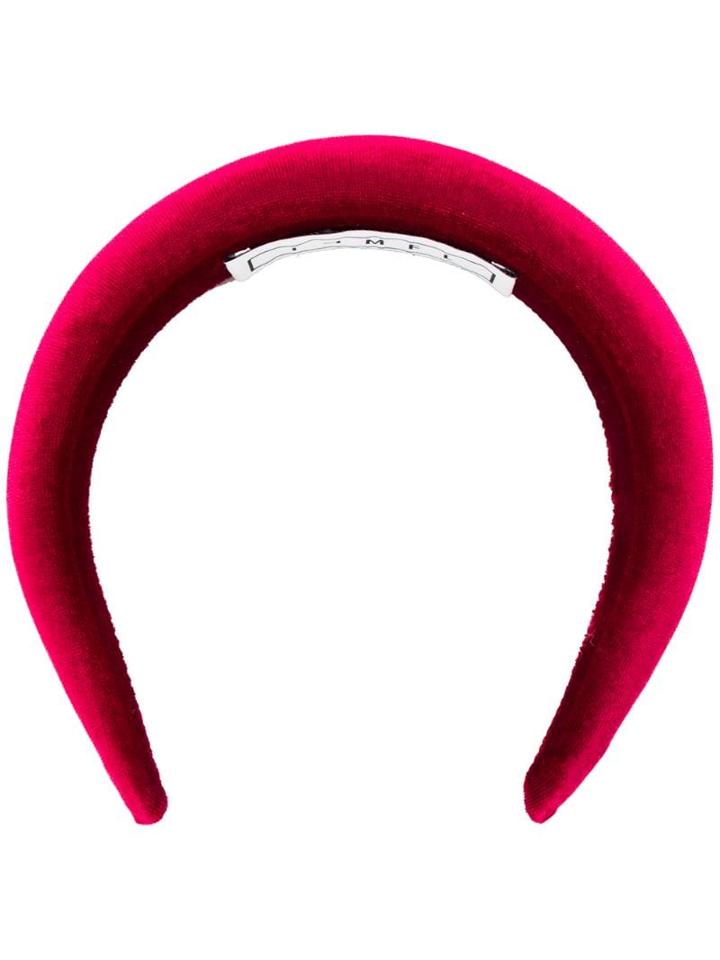 In The Mood For Love Plain Velour Headband - Red