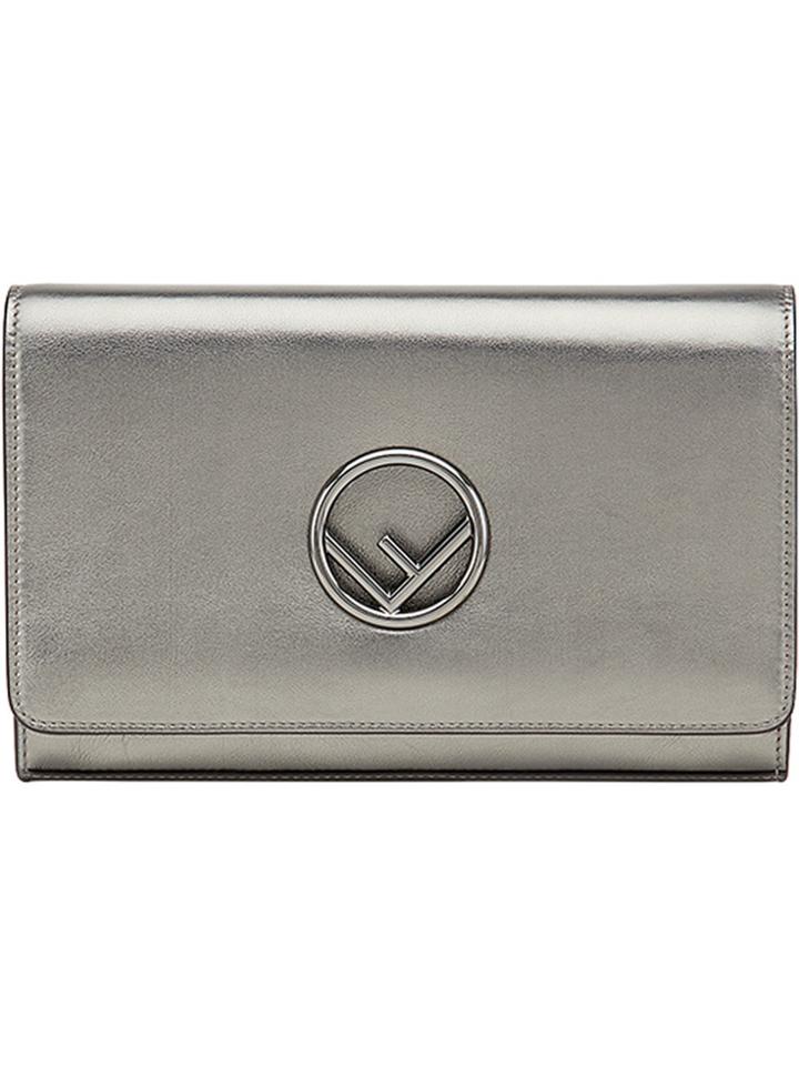 Fendi Chain Strap Wallet Bag - Grey