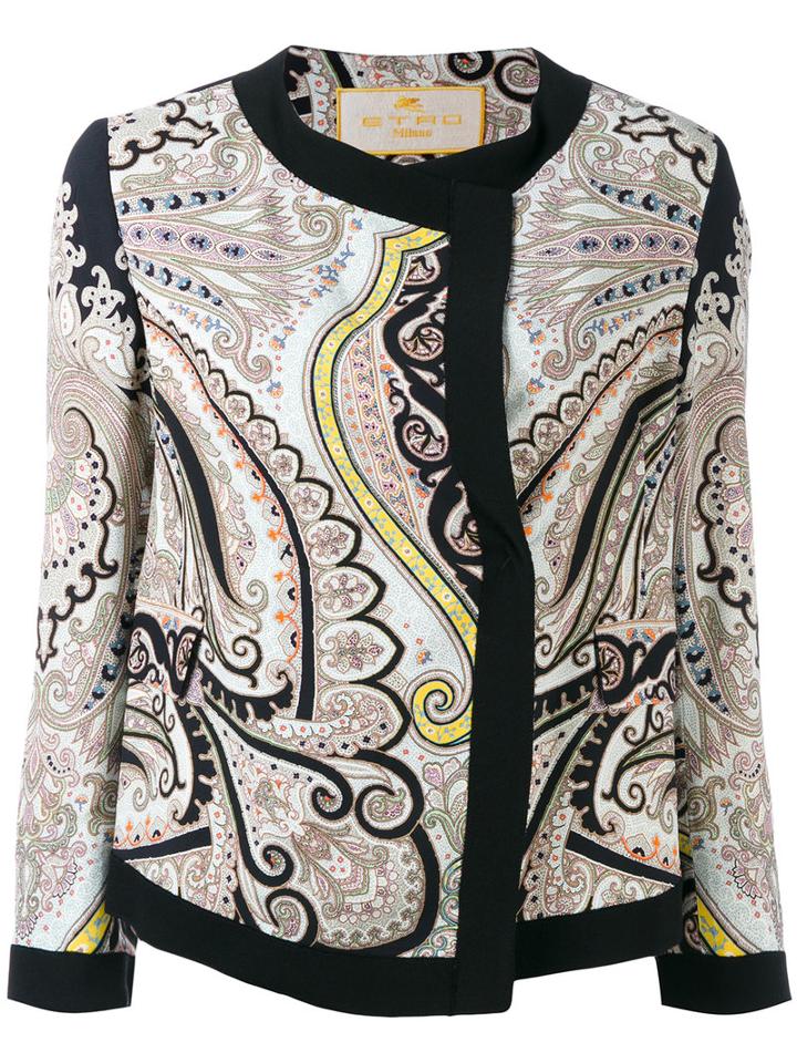 Etro - Printed Jacket - Women - Silk/acetate/viscose - 46, Silk/acetate/viscose