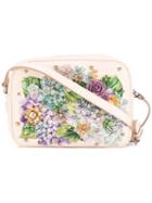 Dolce & Gabbana - Floral Crossbody Bag - Women - Calf Leather/acrylic/glass - One Size, Nude/neutrals, Calf Leather/acrylic/glass