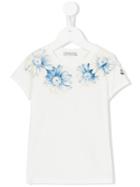Moncler Kids Floral Print T-shirt, Girl's, Size: 12 Yrs, White