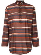 Kolor Curved Hem Stripe Shirt - Multicolour