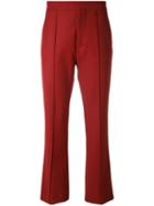 Marni - Pleated Cropped Trousers - Women - Virgin Wool/spandex/elastane - 38, Red, Virgin Wool/spandex/elastane