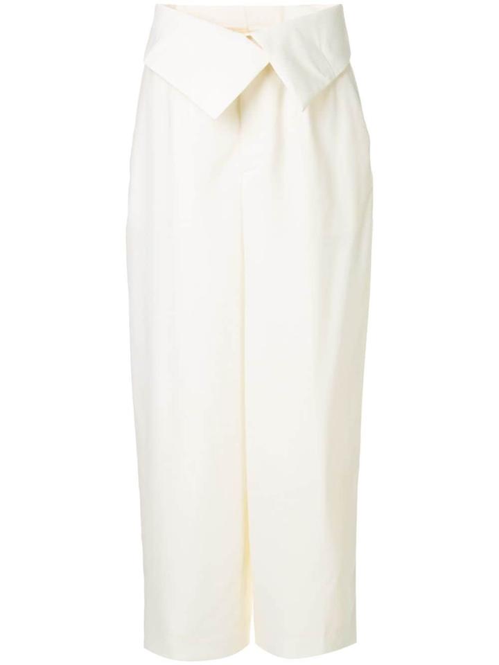 Enföld Folded Waist Trousers - White